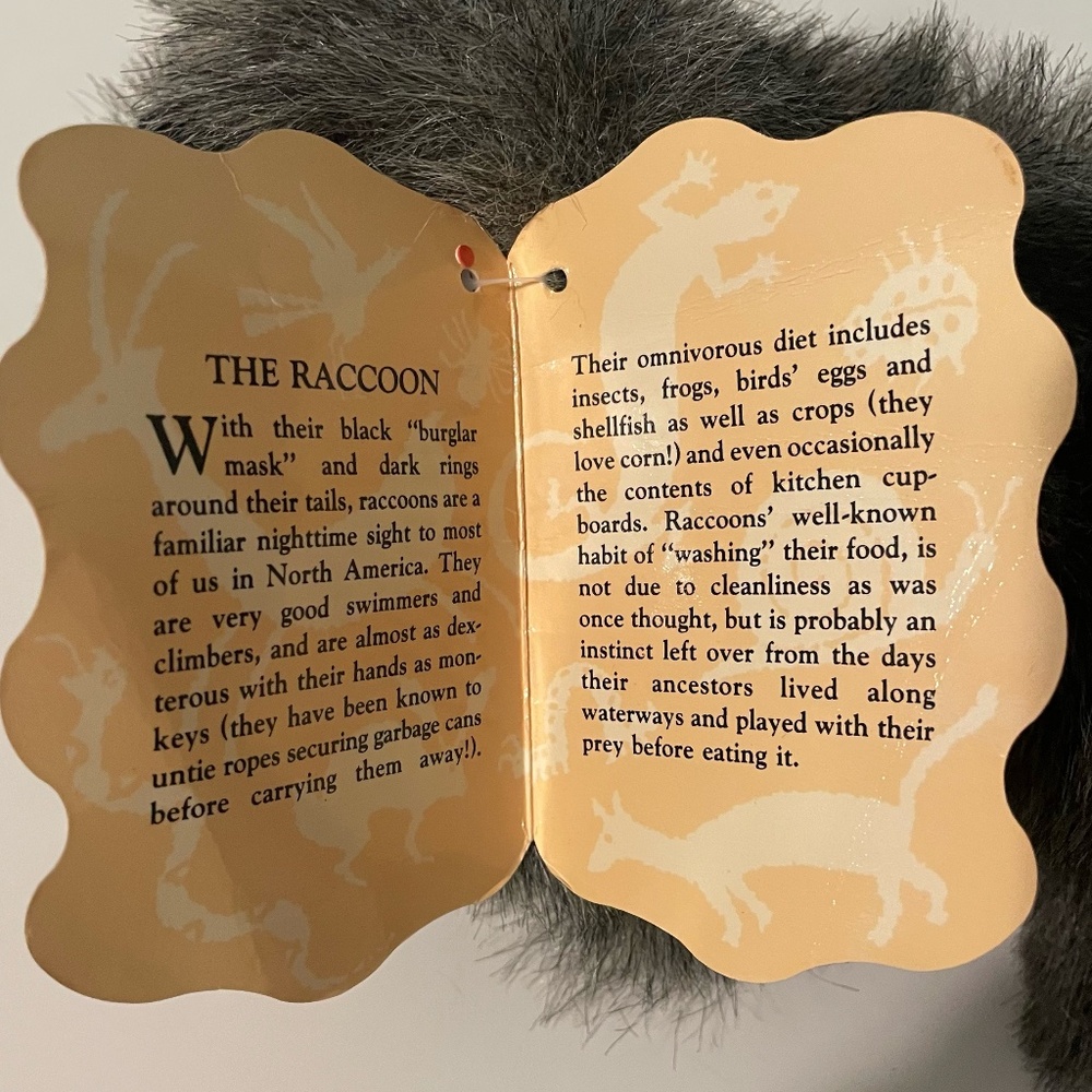 Folkmanis NWT Raccoon Hand Puppet Plush - Picture 7 of 9